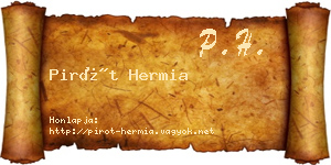 Pirót Hermia névjegykártya